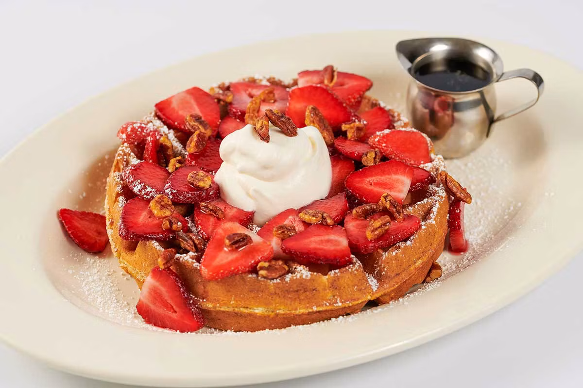 Giant Belgian Waffle with Strawberries, Pecans and Chantilly Cream - The Cheesecake Factory Menu Prices 2026